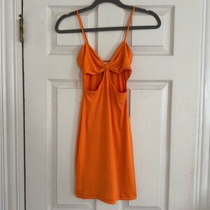 Princess Polly Orange Ribbed Dress